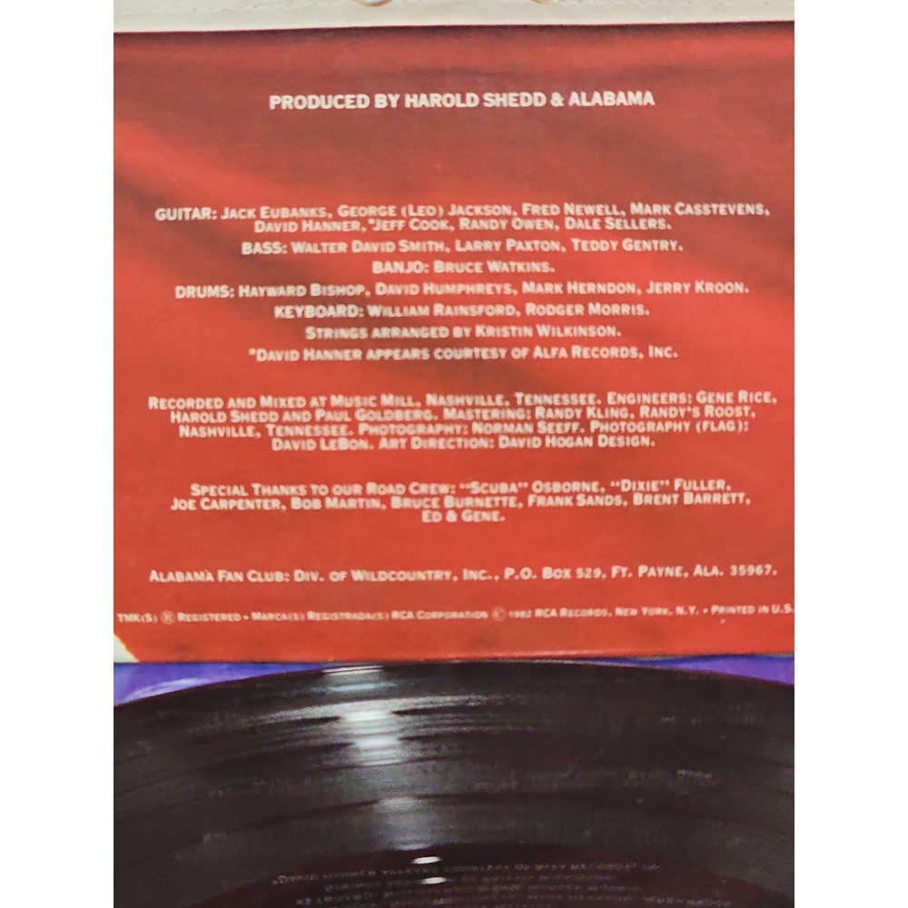 Alabama Mountain Music 1982 LP Vinyl Album RCA Records AHL1-4229 - Picture 8 of 11